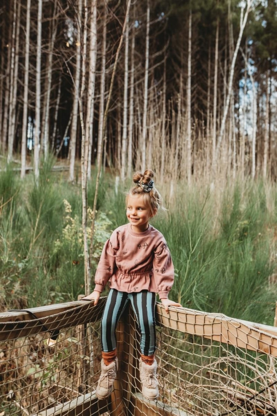 Clothing Sproet & Sprout | Sproet & Sprout Peplum Sweatshirt Mushrooms