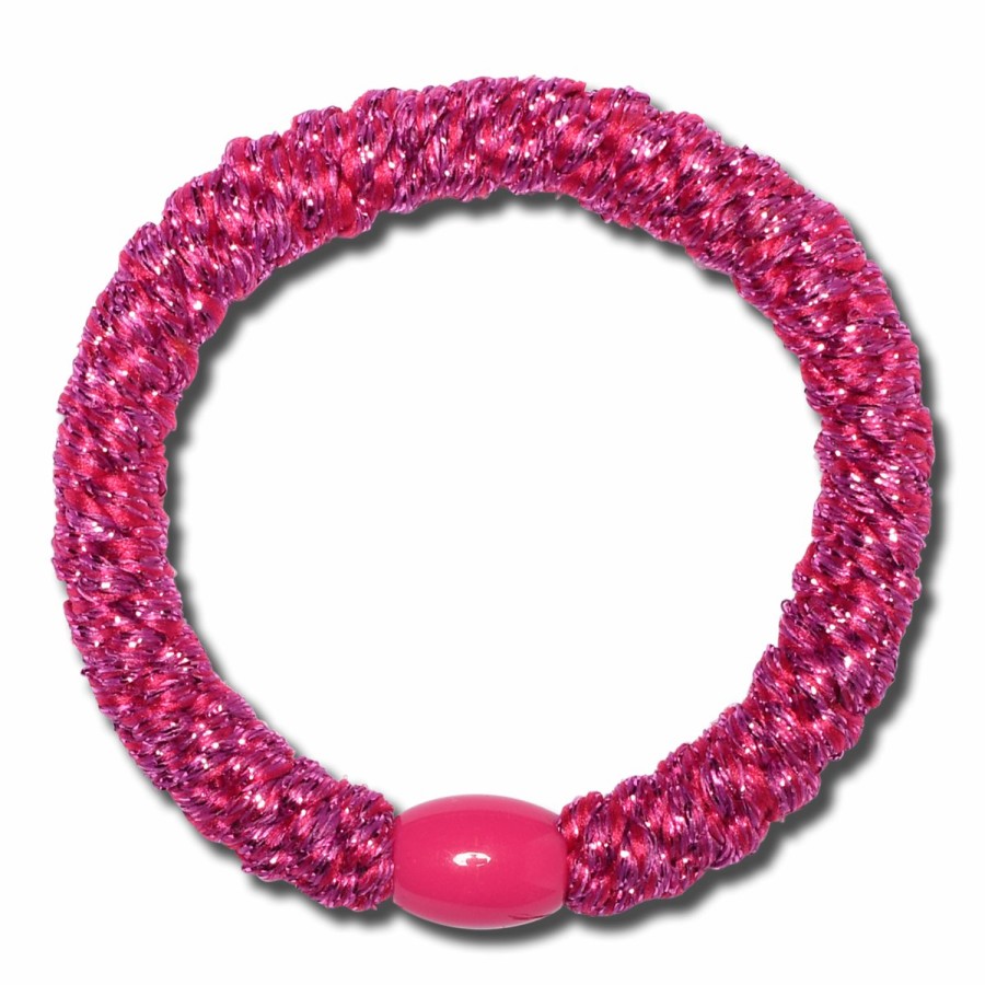 Clothing MAST Studio | Mast Studio Haarelastiekje Roze Glitter