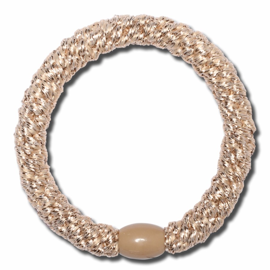 Mama MAST Studio | Mast Studio Haarelastiekje Beige Glitter