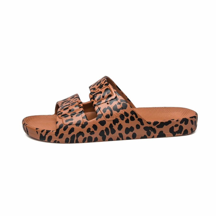 Kinderschoenen Freedom Moses Freedom Moses Slippers | Freedom Moses Slippers Toffee Leopard