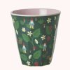 Kerst Tip Rice | Middelgrote Melamine Beker Forest Gnome Print