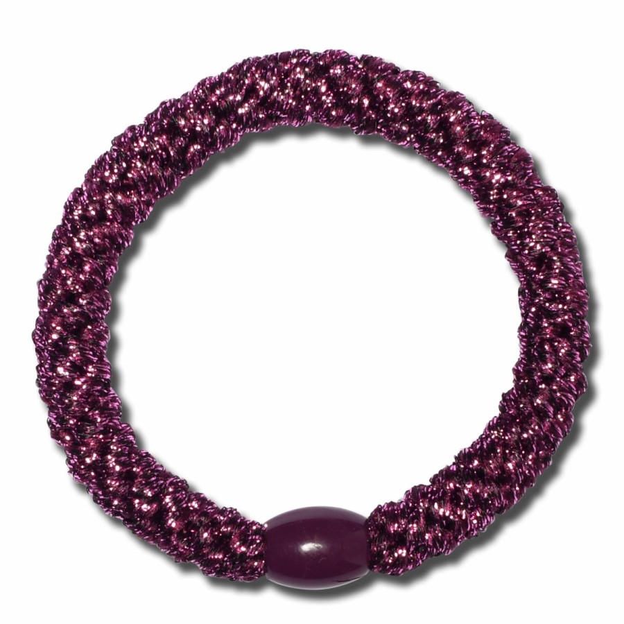 Clothing MAST Studio | Mast Studio Haarelastiekje Plum Glitter