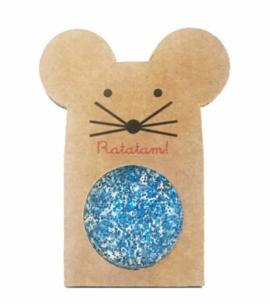 Clothing Ratatam | Ratatam Stuiterbal Muis - Blauw Glitter