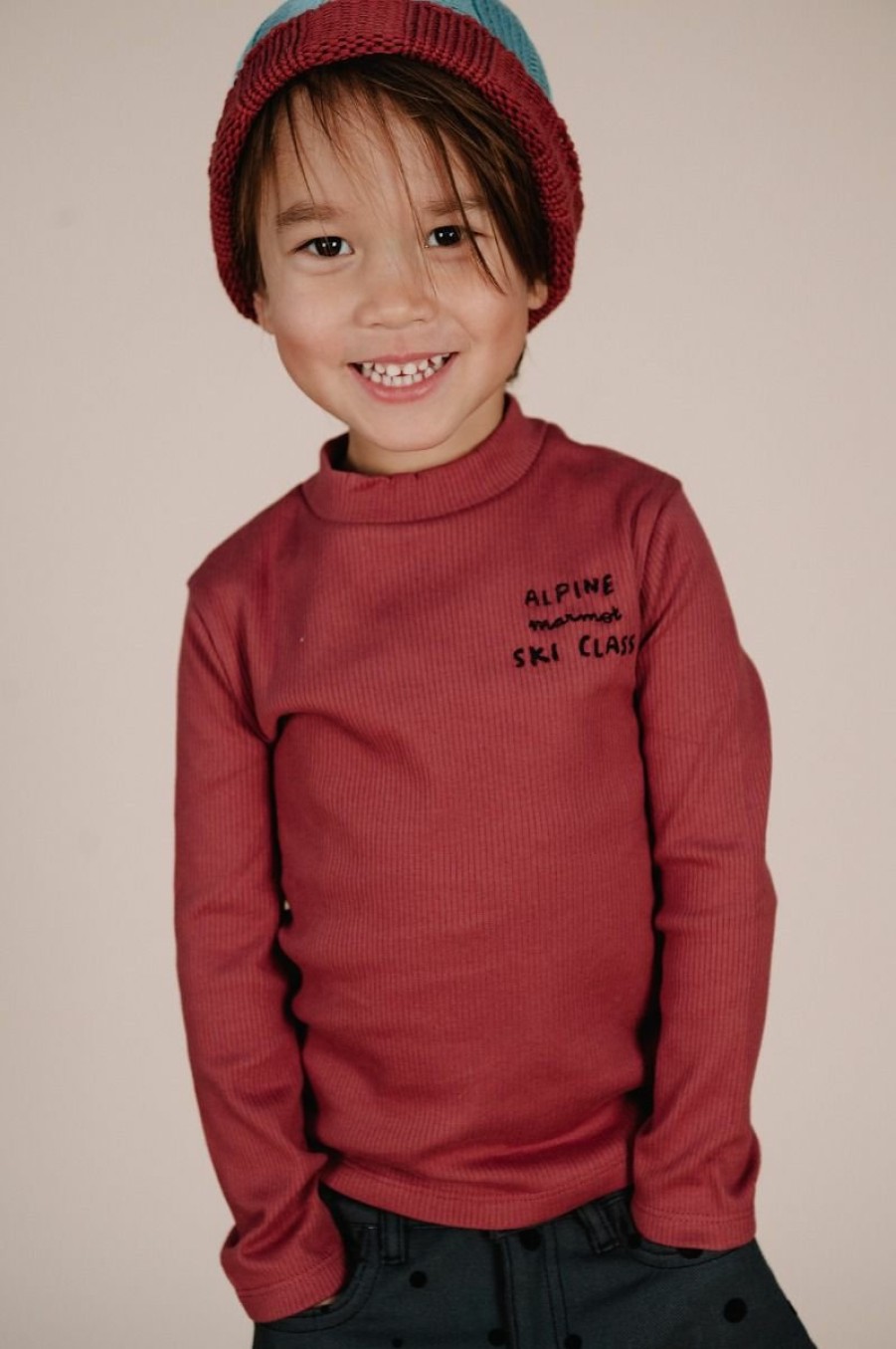 Clothing Sproet & Sprout | Sproet & Sprout T-Shirt Turtle Neck Ski Class