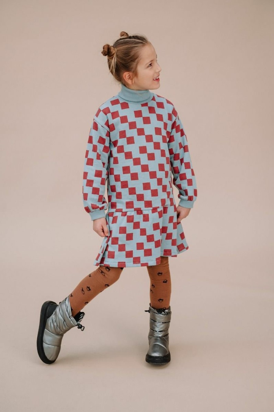 Clothing Sproet & Sprout | Sproet & Sprout Jurkje Turtle Neck Blocks