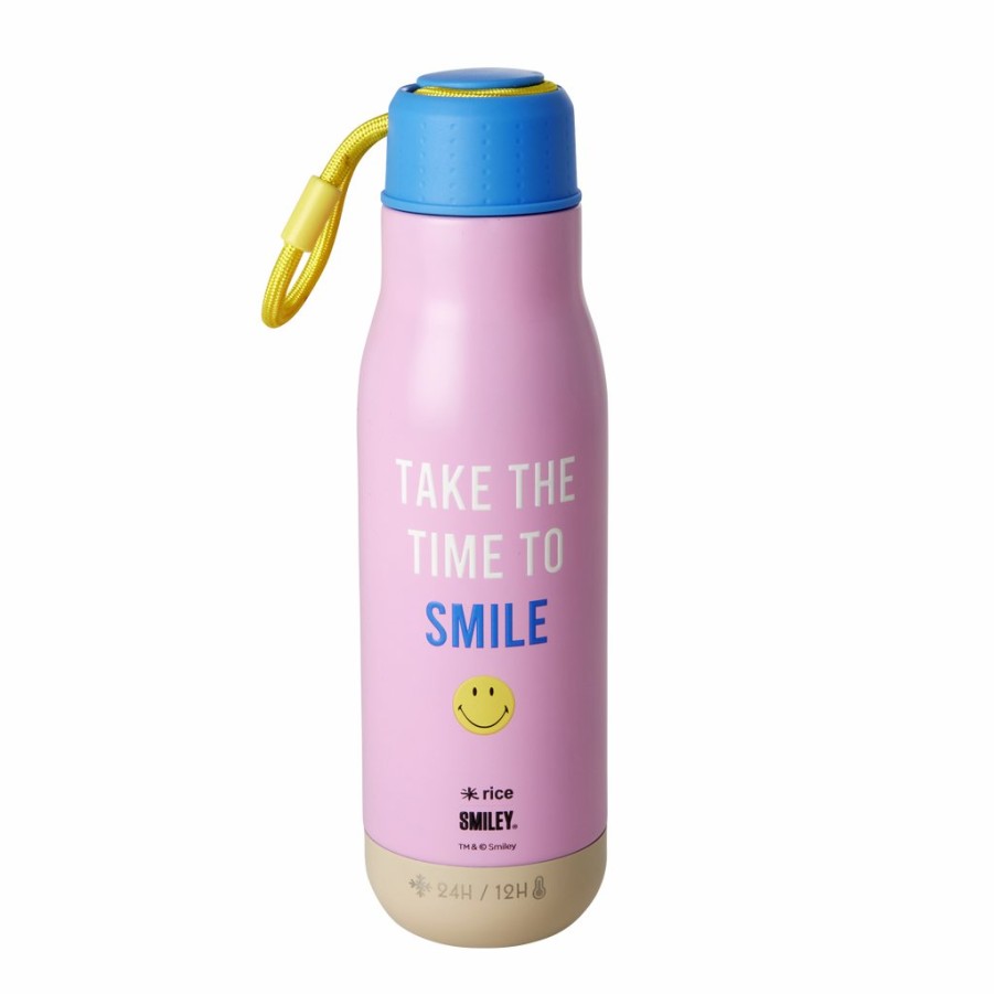 Kerst Tip Rice | Roestvrijstalen Fles Smiley Print