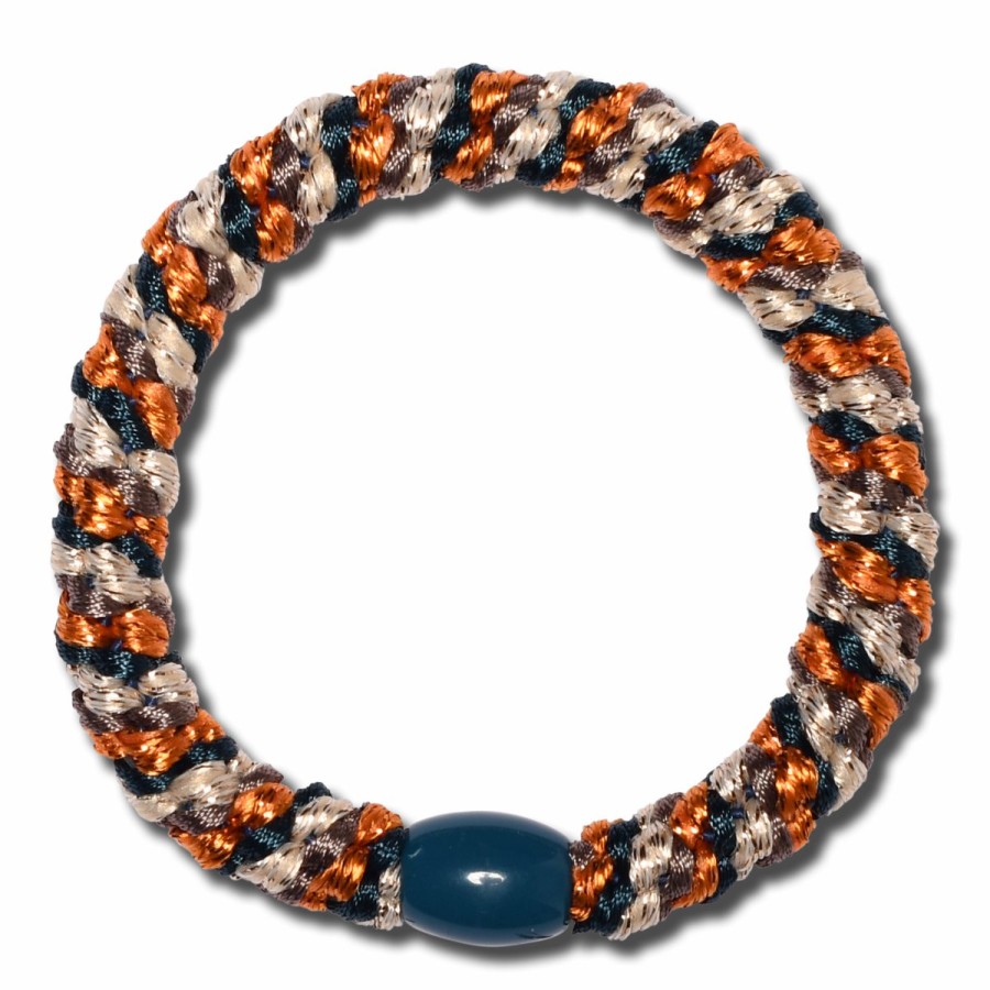 Mama MAST Studio | Mast Studio Haarelastiekje Oranje Zwart Glitter