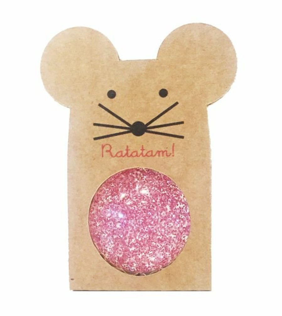 Clothing Ratatam | Ratatam Stuiterbal Muis - Roze Glitter