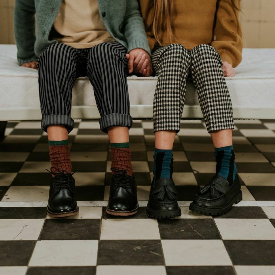 Clothing Sproet & Sprout | Sproet & Sprout Kindersokken Rib Bruin