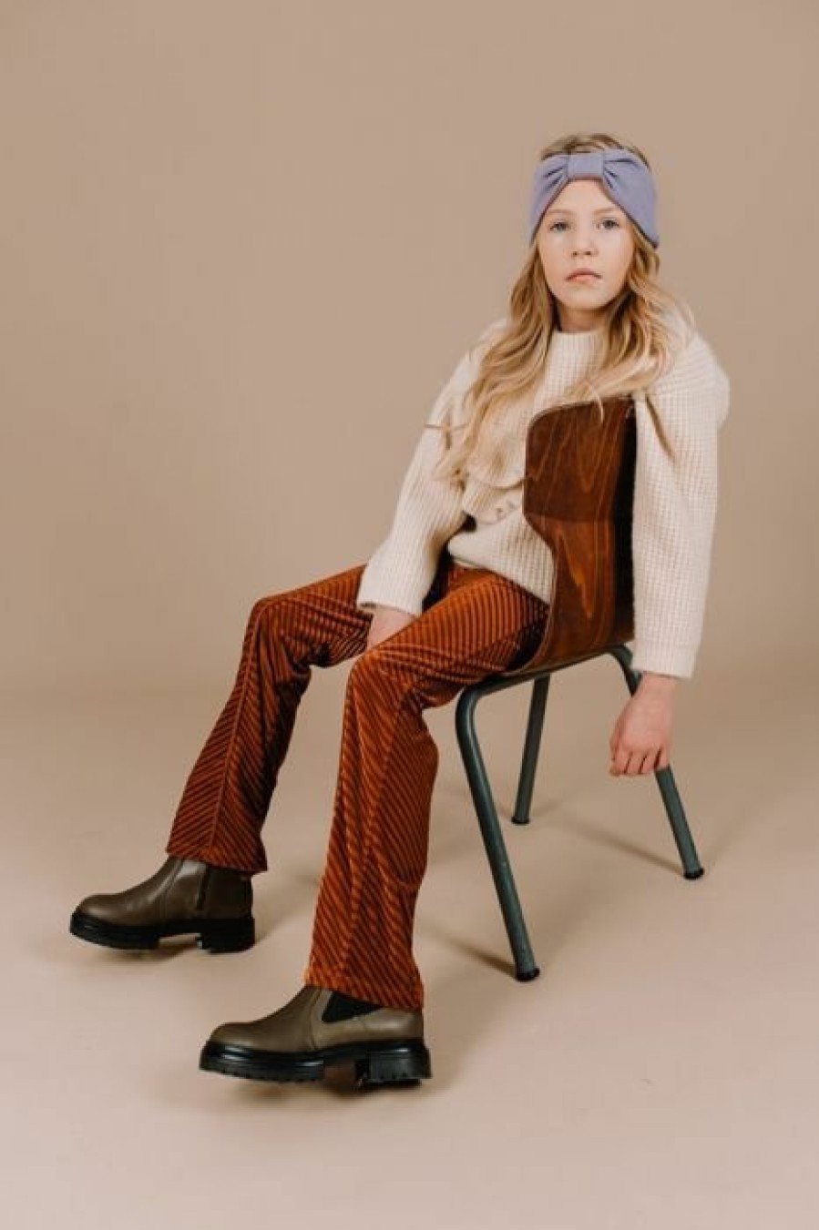 Clothing Sproet & Sprout | Sproet & Sprout Velvet Rib Flare Broek