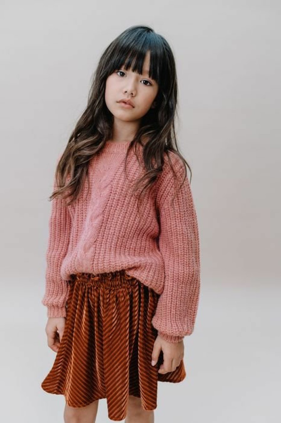 Clothing Sproet & Sprout | Sproet & Sprout Cable Sweater Rose